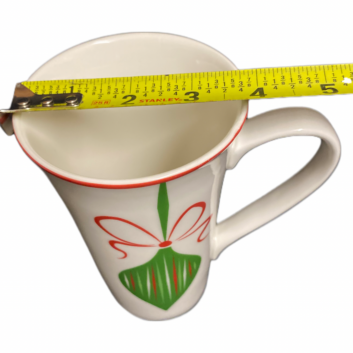 222 Fifth Latte Mug THIRD DAY OF CHRISTMAS Coffee Tea Ornament Tall Cup 16 Oz