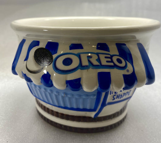 Houston Harvest Oreo Ice Cream Bowl “ICE CREAM SHOPPE” Sundae Cup 5" D x 3 1/2"H