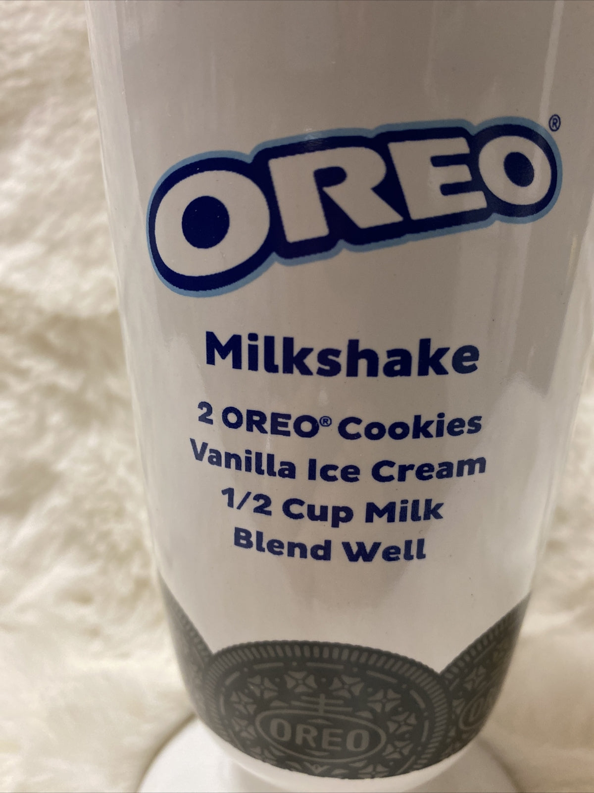 Oreo Cookies Milkshake Embossed Ceramic Pedestal Ice Cream Shake Tall Milk Cup
