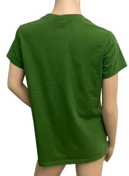 T-Shirt Embossed Deer Target Embellished Tee Woman Girl Top Green L