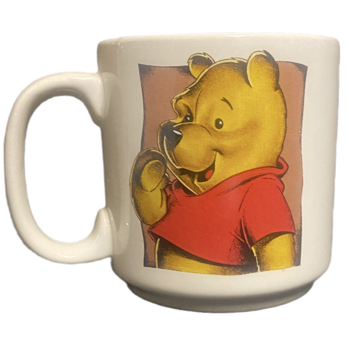 Vintage Disney Mug WINNIE THE POOH Portrait Ceramic 12oz Coffee Tea Cup Thailand