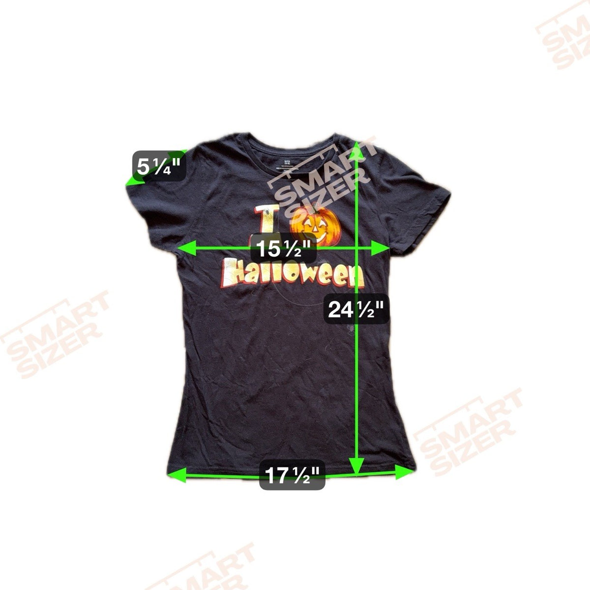 I Love Halloween Pumpkin Graphic Black T-Shirt Girls Size Small 4-6 Cotton