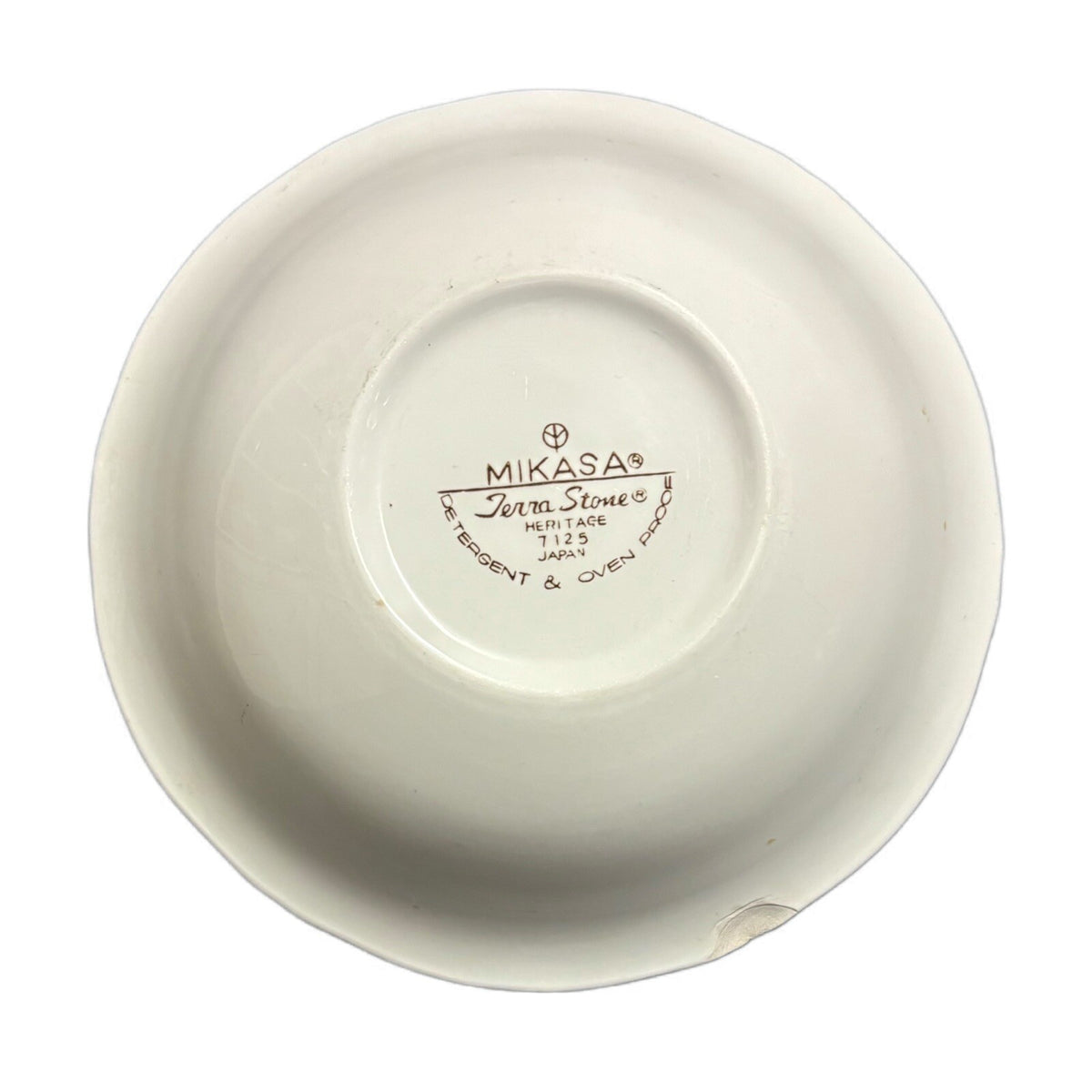 Mikasa Serving Bowl HERITAGE Round Terra Stone 7125 Japan Rooster Oven Proof