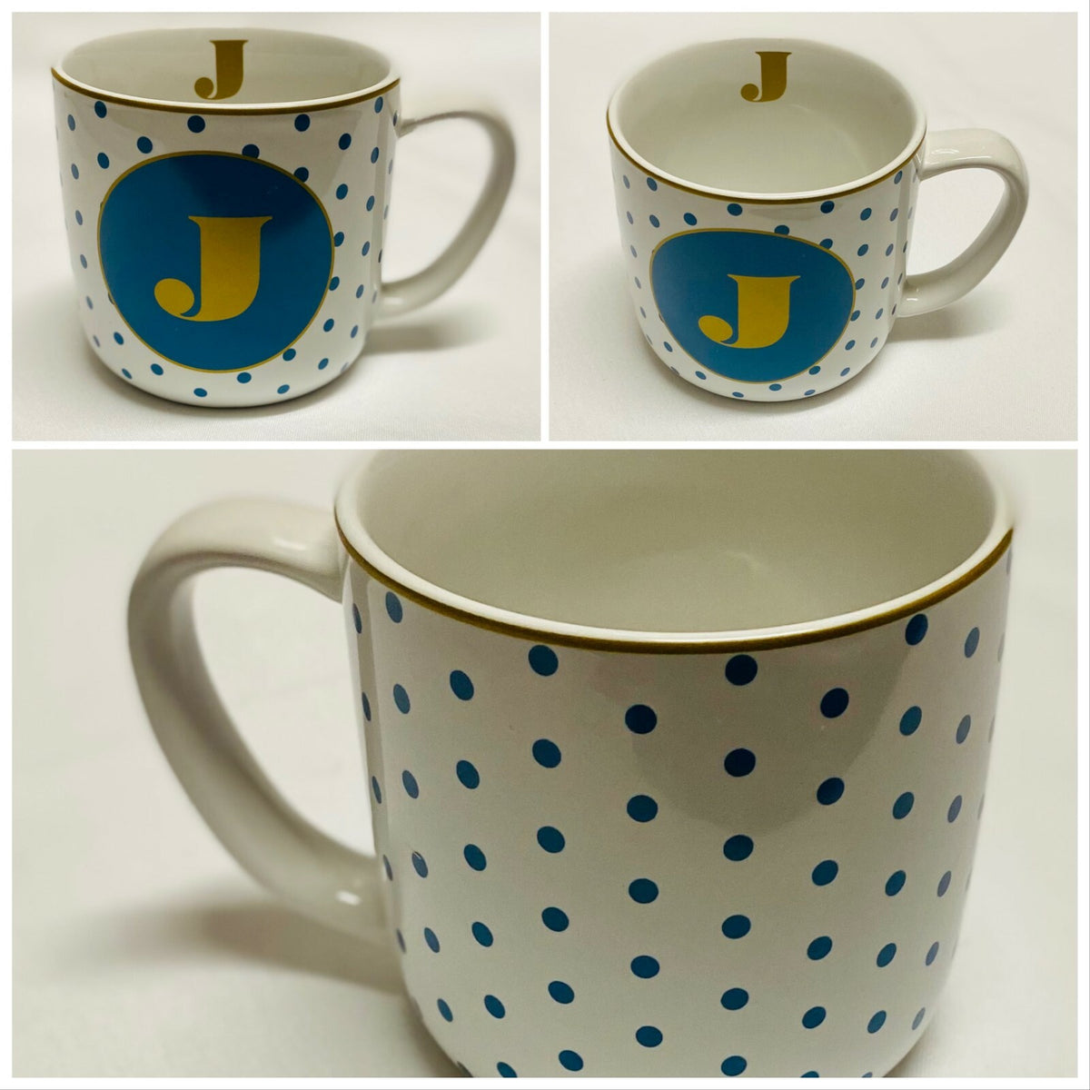 Target Stoneware Monogram Coffee Mug Personalized Name Cup Initial Letter 14 oz.