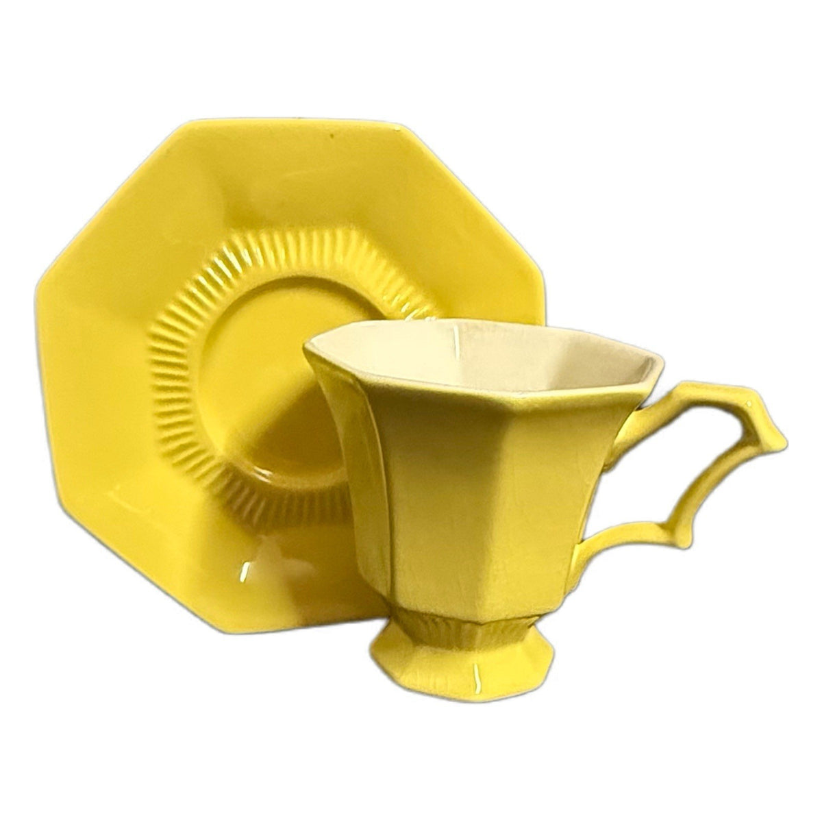 Independence Ironstone Interpace Yellow Cup & Saucer Set Japan Replacement