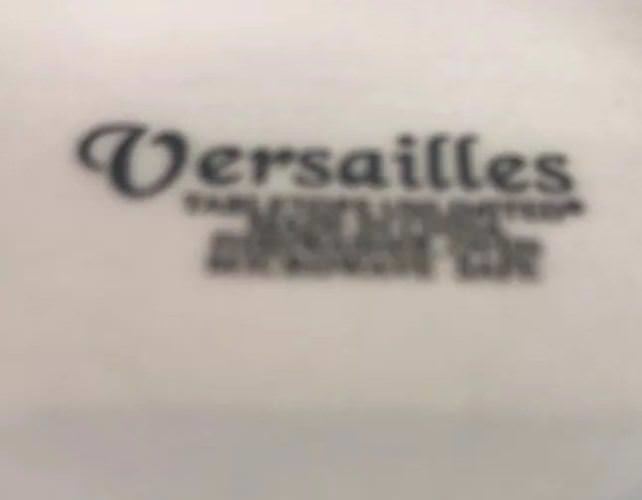 "VERSAILLES" Tabletops Unlimited White Dinnerware Collection Embossed Design