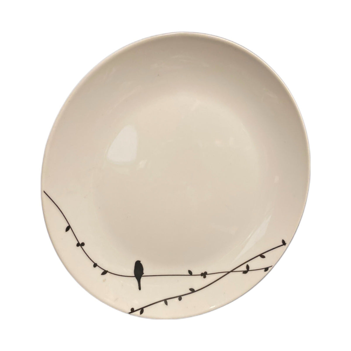 Storehouse Black Bird Vine Salad Plates Set of 3 White Stoneware Australia 8.25"