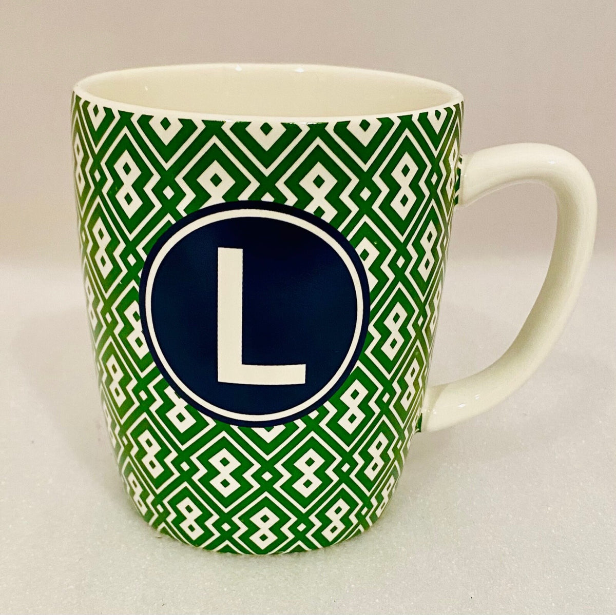 Target Stoneware Monogram Ceramic Coffee Cup Mug Personalized Letter Initial