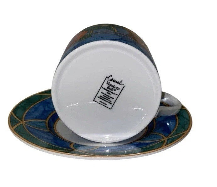 Victoria & Beale Forbidden Fruit 9024 8 Piece Set 4 Cups 4 Saucers Porcelain