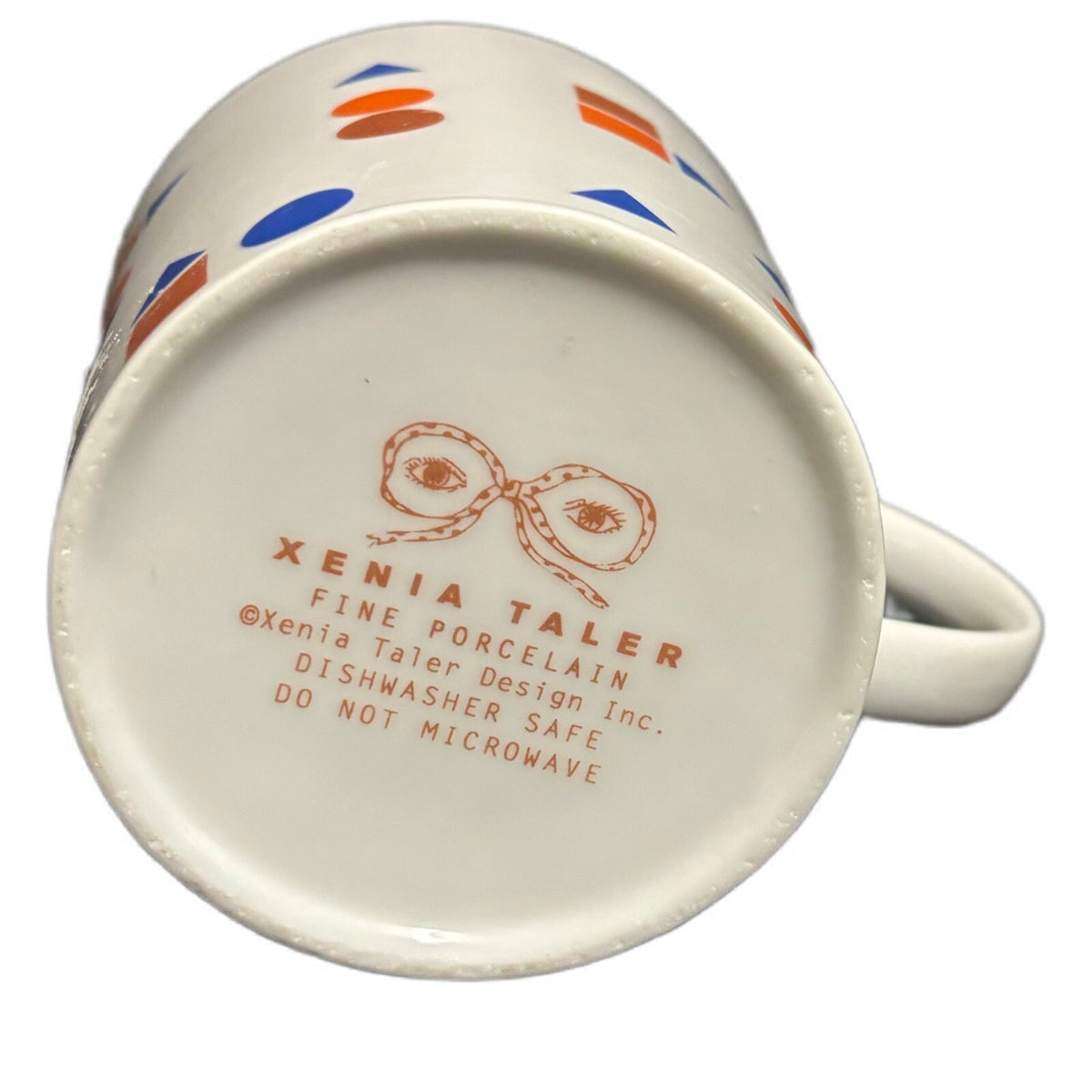 Xenia Taler MEMPHIS Mug White Porcelain Geometric Design Coffee Tea Cup
