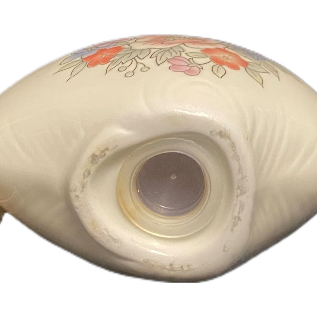 Vintage Ceramic Potpourri Pomander Freshener Floral Fragrance Seashell Shape