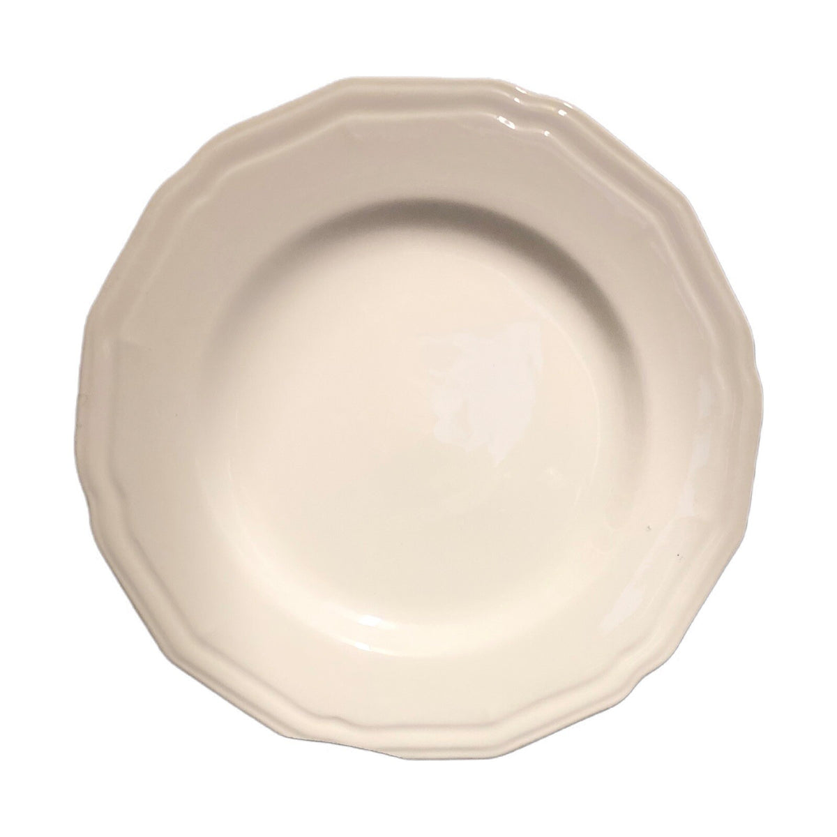 Gibson Designs PLEASANT HILL 6-Salad Plates Scalloped White Dessert Dinnerware