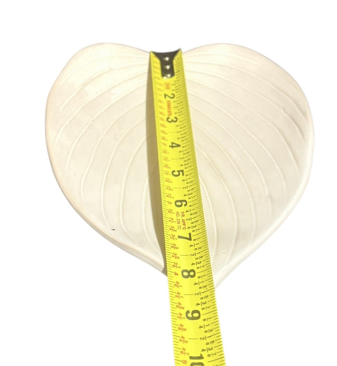 Napa Home & Garden 8pc Leaf Plates Set – 4 Large 8.5” & 4 Small 5” White Ceramic