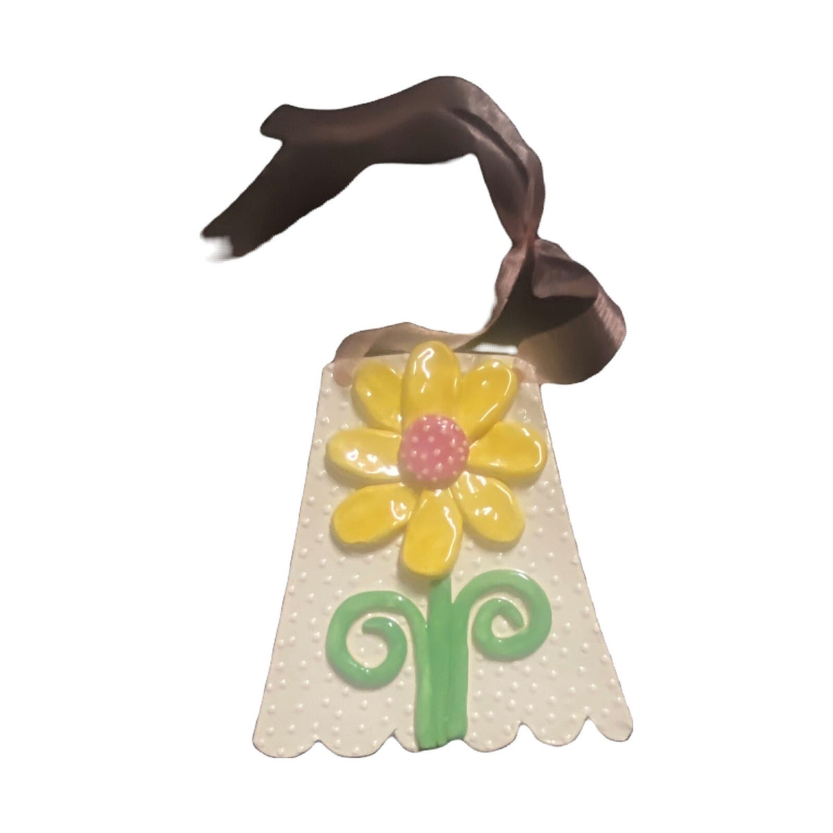 Kristi McCarthy Designs 3D Sunflower Plaque Wall Hanging Clay Ceramic Home Art