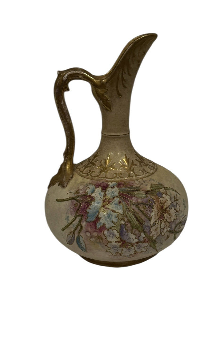 Royal Bonn Art Nouveau floral ewer, Franz Anton Mehlem’s Bonn, Germany