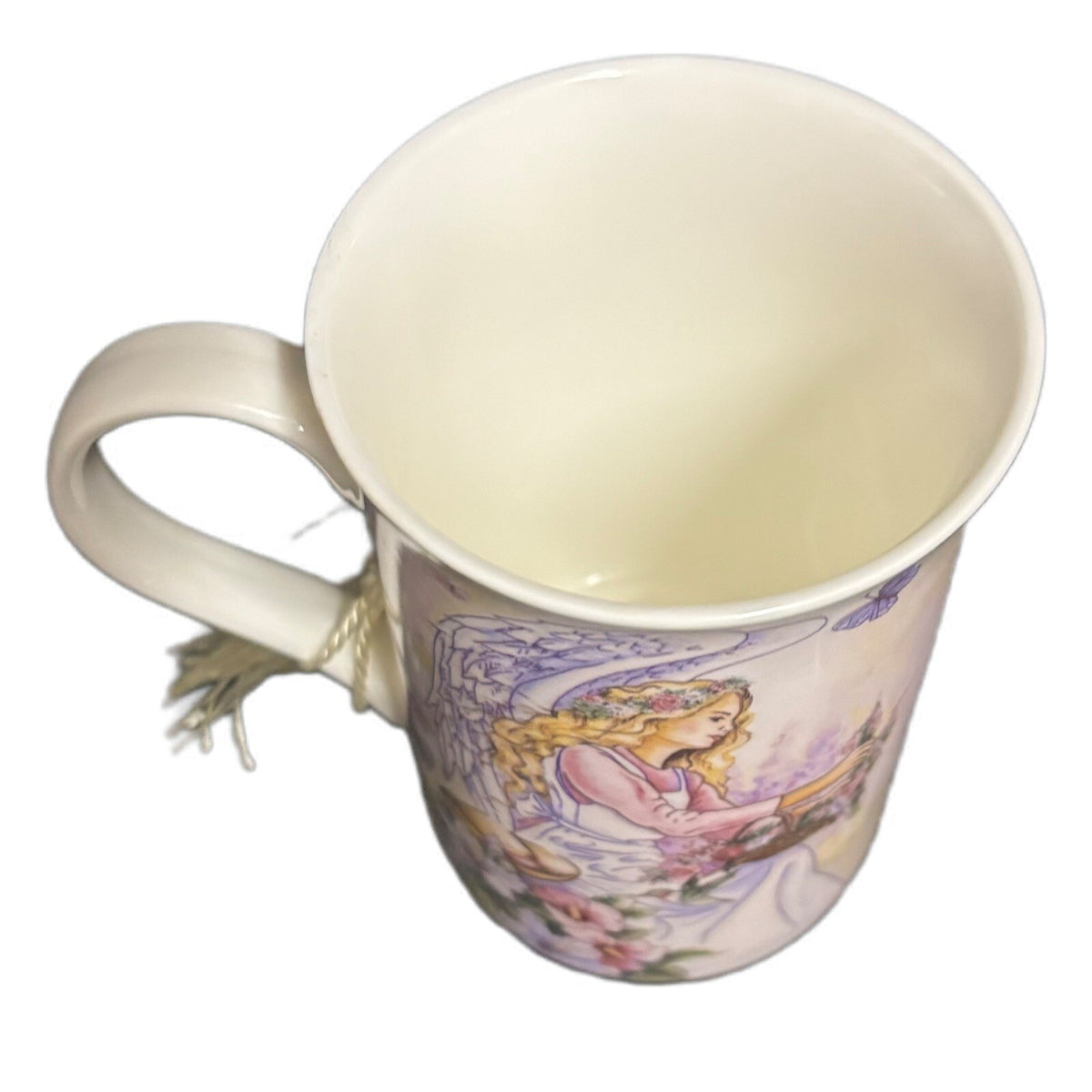 Angel Star Mug Porcelain Coffee Tea Flowers Butterflies Cup 2013 Designed in USA