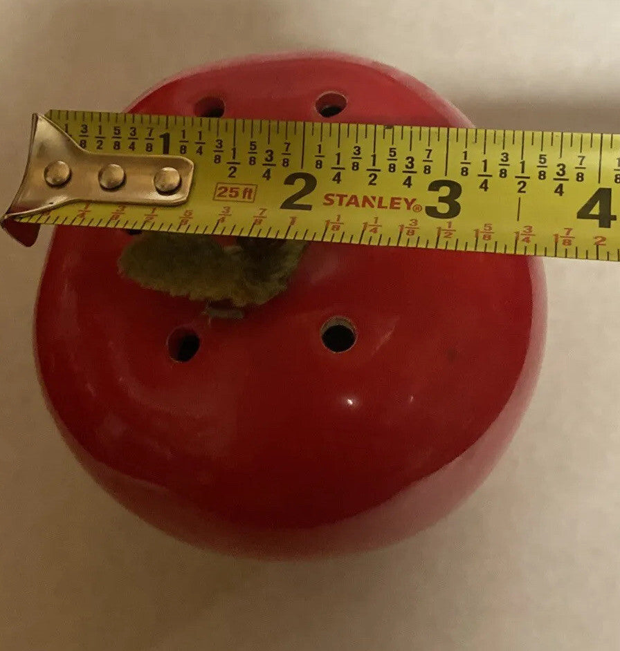 Rare Ceramic Potpourri Scent Aromatic Shaker Decorative Vanity Bath Red Apple