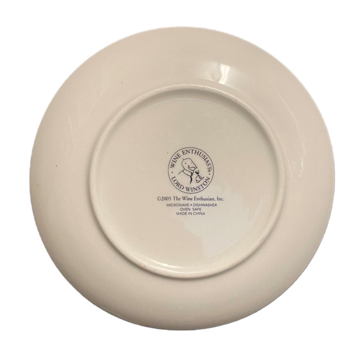 LORD WINSTON 4-Appetizer Plates Wine Enthusiast Wine & Cheese Dishes Oven Safe