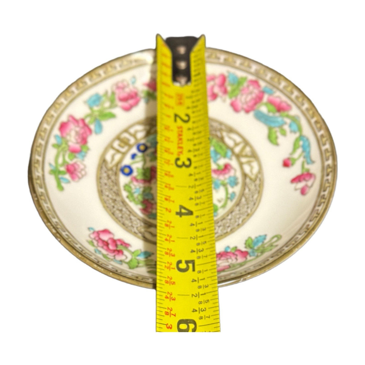 S&S Indian Tree 5.5” Saucer Plates Set of 2 Anchor China England Floral Vintage