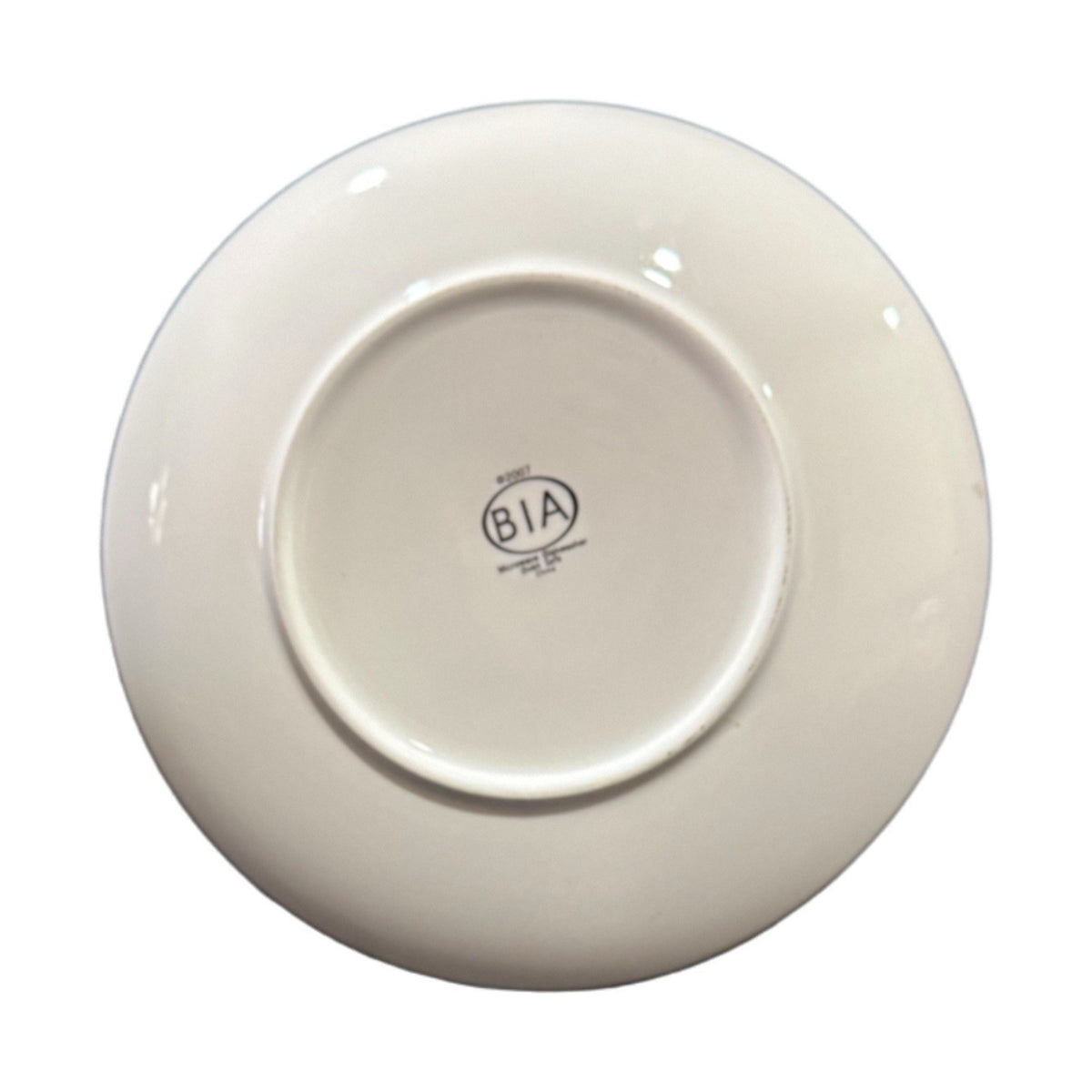 Set of 4 Cordon Bleu BIA Red Scroll Plates 8” China 2007 Stoneware Dinnerware