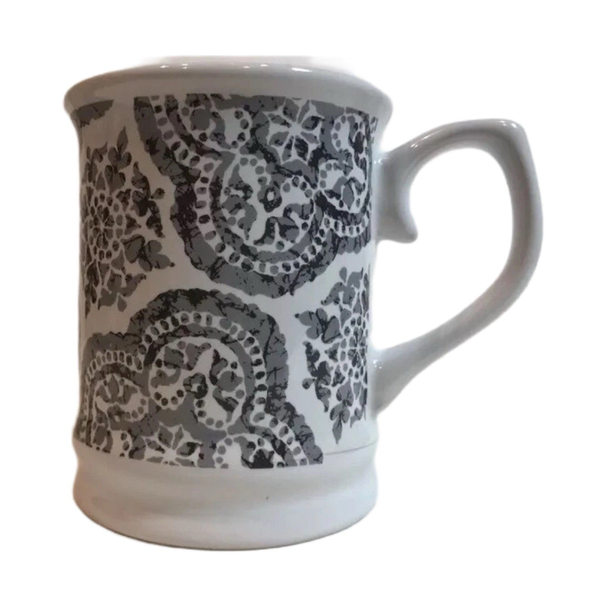 Signature Housewares Batik Gray Coffee Mug 2014 Stoneware Tea Cup Room Creative