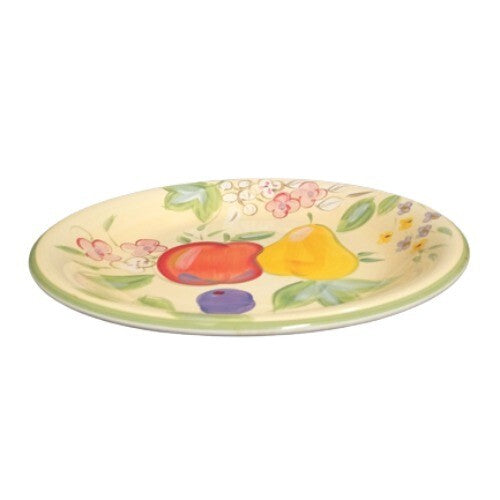 Gibson Designs FRUIT GROVE 4-Dinner Plates Apples Pears 11 1/8”D Fruit & Flowers