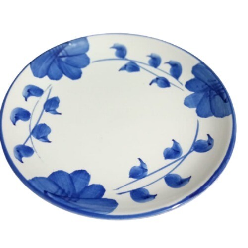 Gibson Designs LARKSPUR 2-Bread & Butter Plates 6 5/8" Blue Flowers Dessert Dish