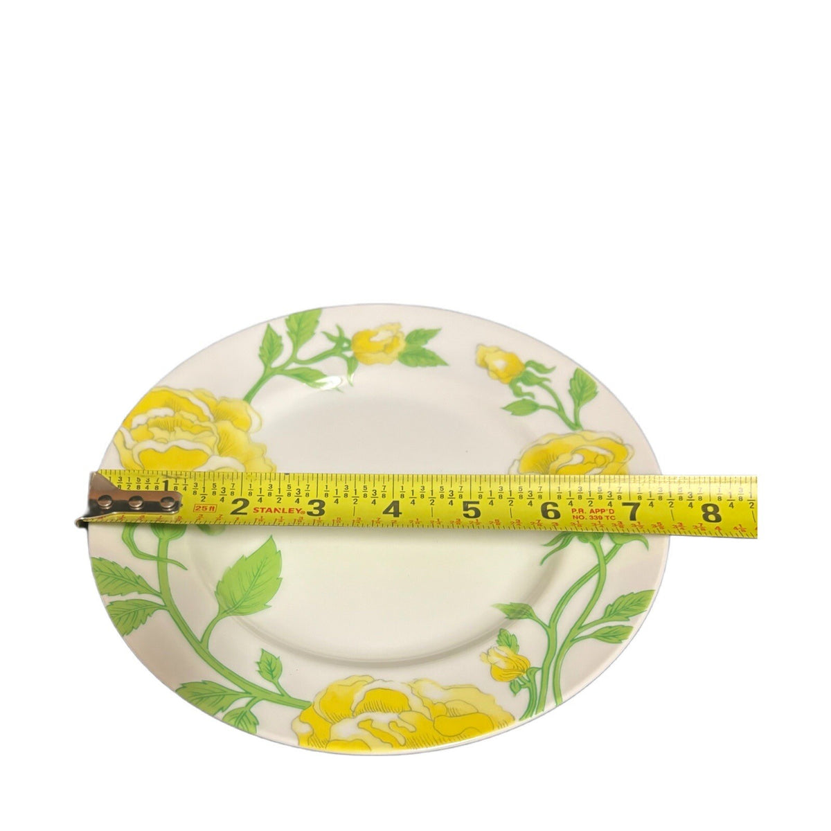 Fitz & Floyd Yellow Rose 5-Salad Plates Ceramic Dessert Appetizer Dinnerware