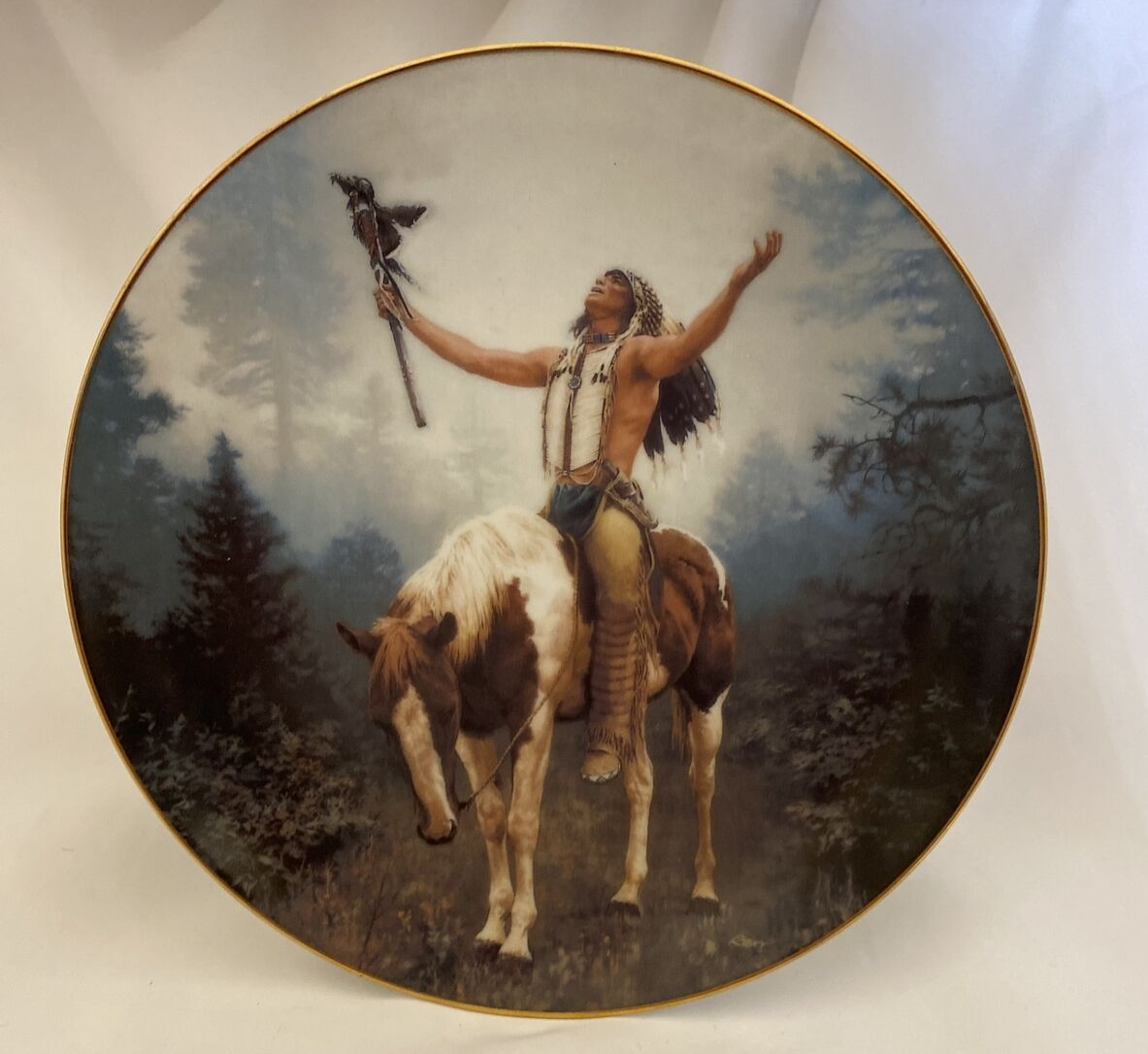 Deliverance Mystic Warriors Chuck Ren Native American Hamilton Collection c1992