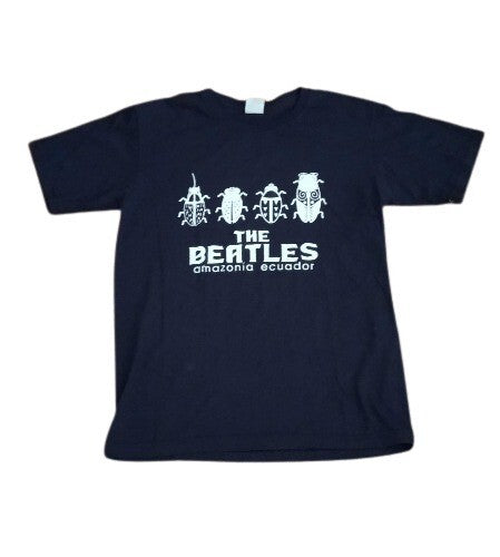 The Beatles T-Shirt By Amaya Blue white Crew Neck Short Sleeves