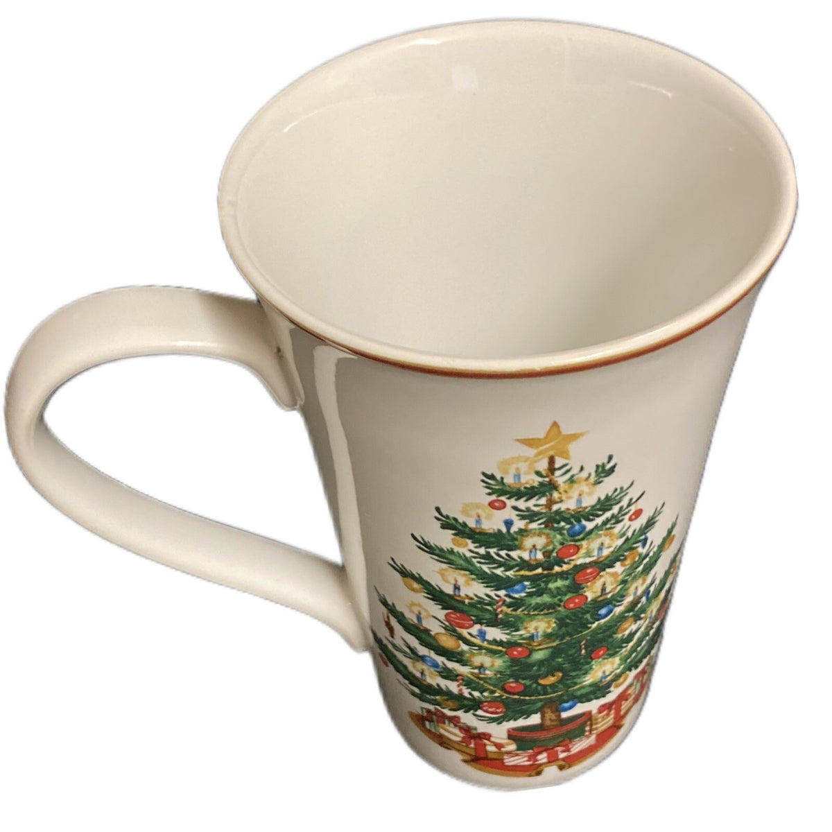 222 Fifth O' Tannenbaum Latte Mug Christmas Holidays Tree Gifts Presents Tea Cup