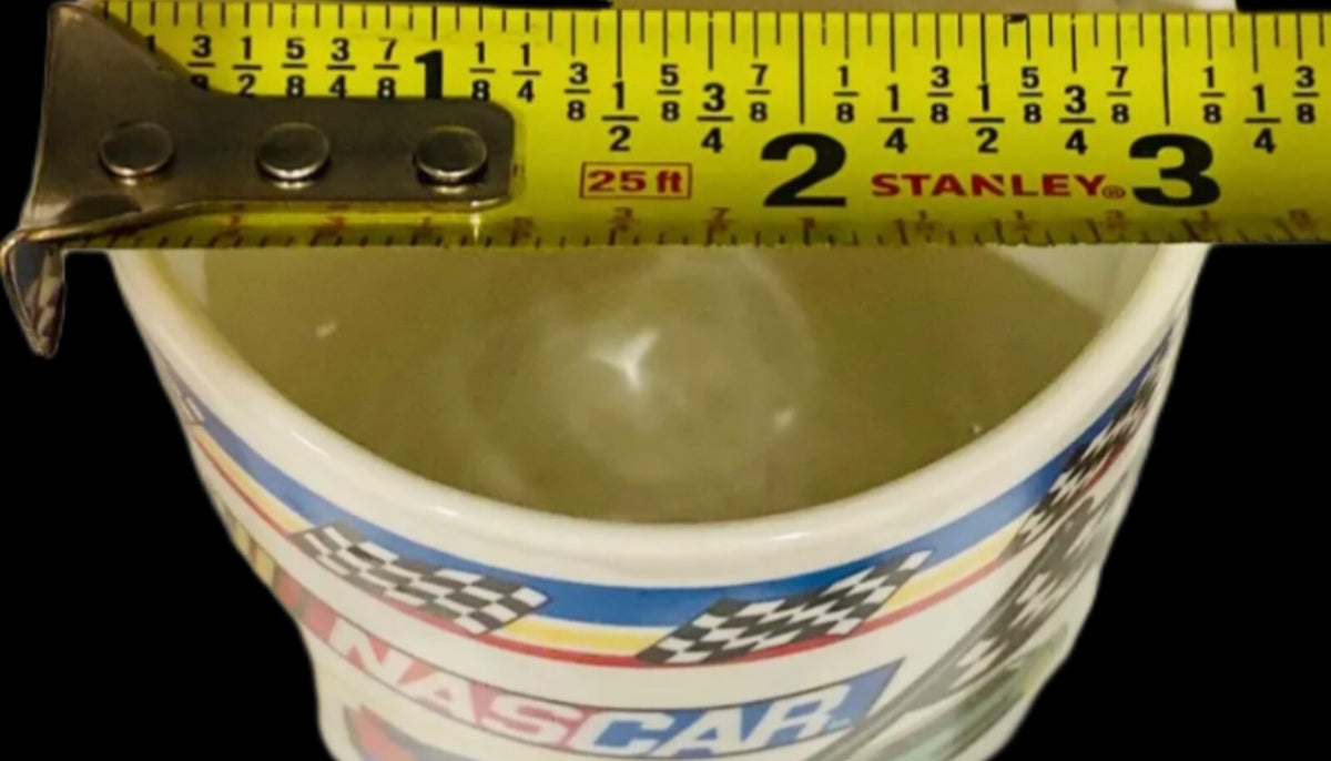 Vintage Gibson NASCAR 2002 Mug Racing Car Flag Ceramics Coffee 11 oz. Tea Cup