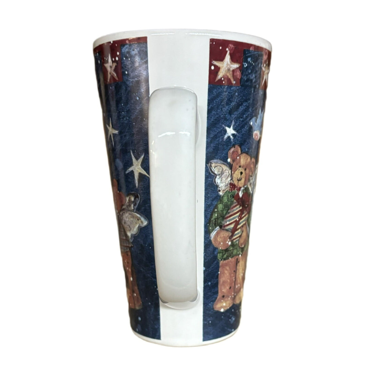 SUSAN WINGET Latte Mug Christmas Certified Int'l Ceramic White Tumbler Tall Cup