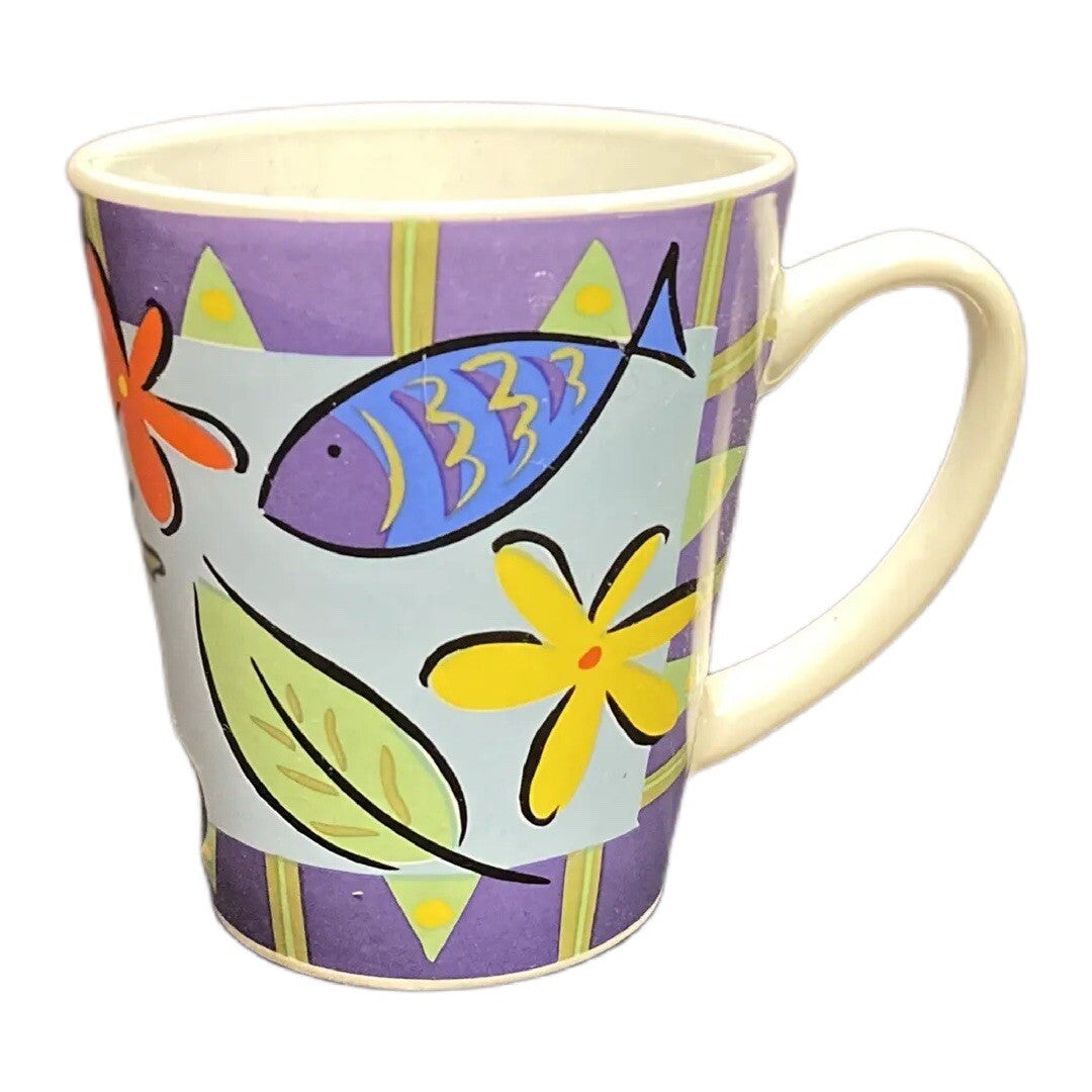 Rare Riviera Van Beers Ceramic Coffee Mug IN THE SEA Signature Housewares Cup