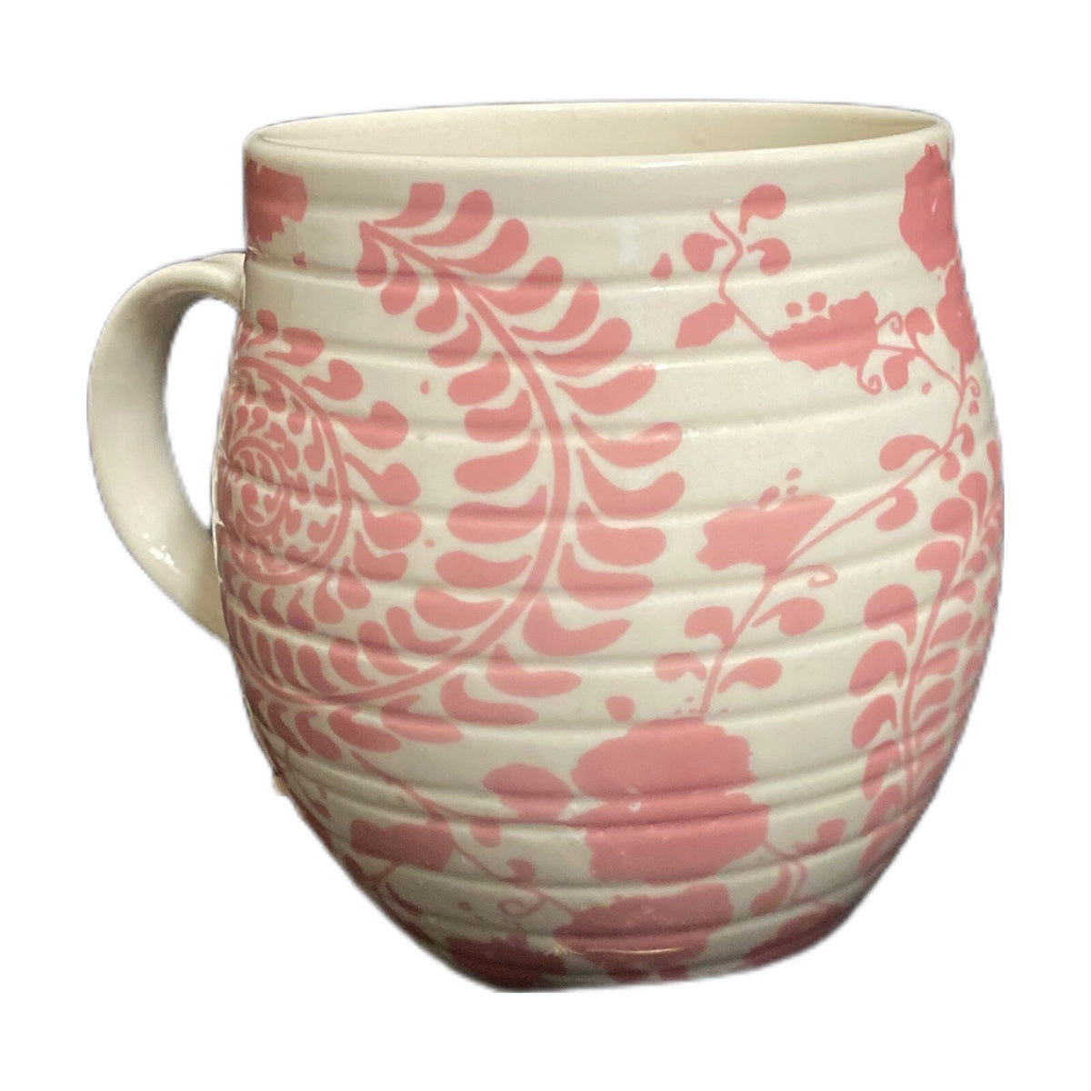 Letter Initial M Mug Pink White Monogram Coffee Tea Cup Unbranded Floral