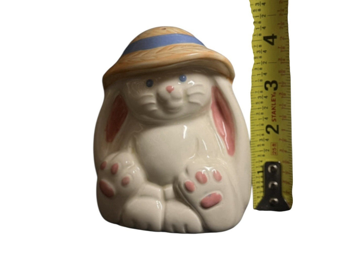 Vintage Treasure Craft Easter Bunny Salt Shaker Hat Rabbit Figurine 4.5”