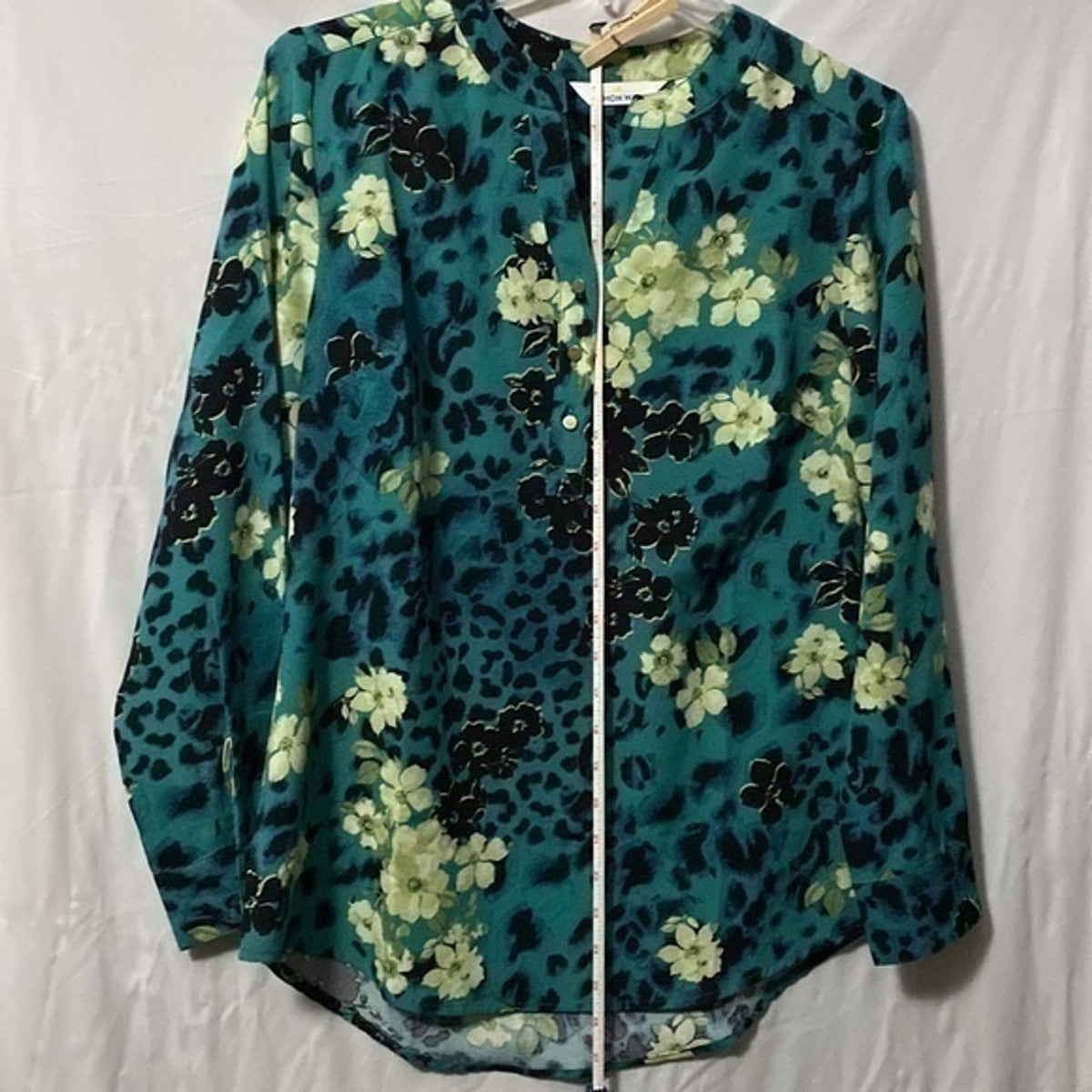 Lemon Way Top Blouse Floral Long Sleeves Sz. S
