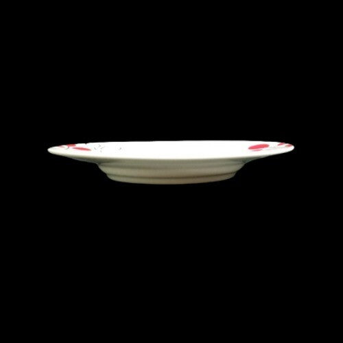 Gibson SCARLET LEAVES 3-Saucers Plate 6 ¼” Floral Ceramic