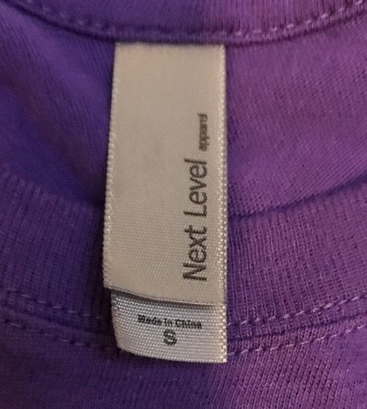 Next Level Apparel GIVE ME SOME SUGAR Women's Purple T-Shirt Top Short Sleeve SM