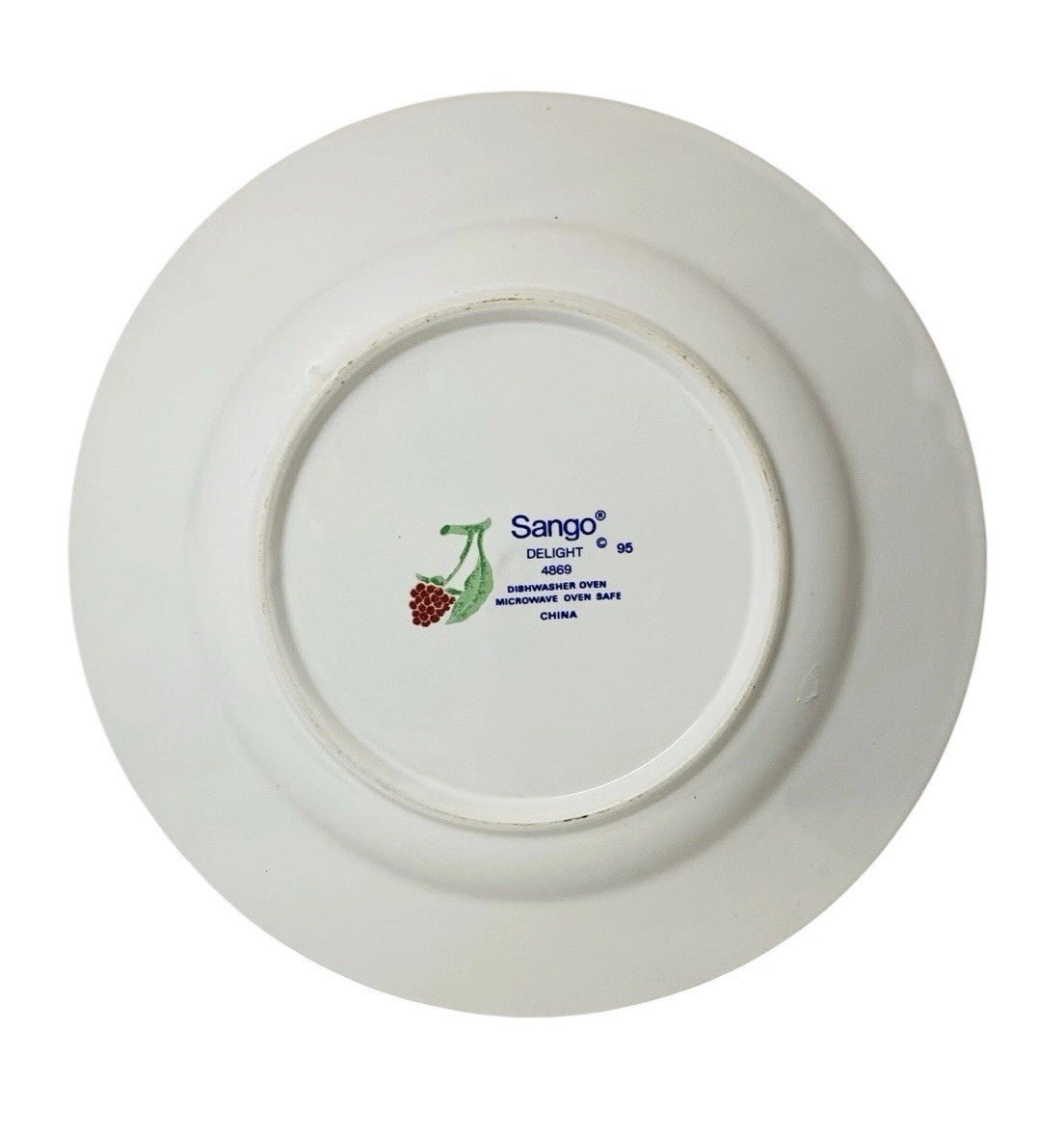 Set of 7 Sango Delight 4869 Salad Dessert Plates Fruit Pattern 7.75” D Stoneware