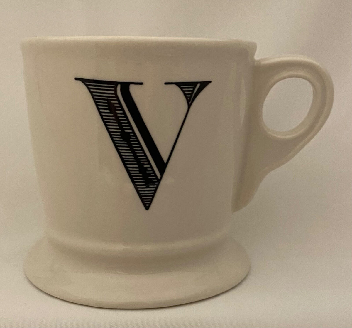 ANTHROPOLOGIE Monogram Mug Personalized Name Coffee Cup Initial Letter 12 fl. oz