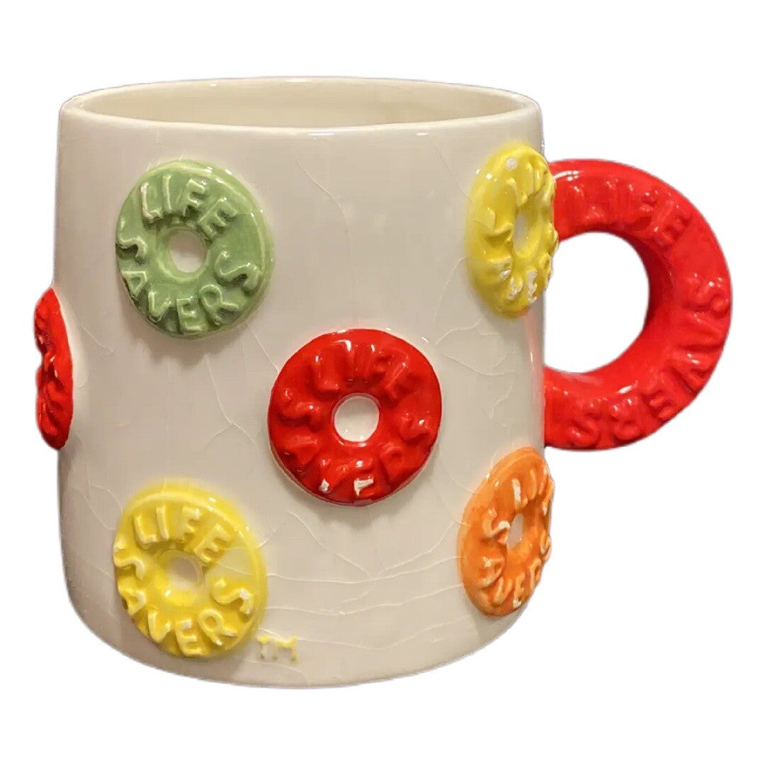 Lifesavers 3D Ceramic Mug Candy Red Yellow Green Orange LifeSavers Tea Coffe Cup