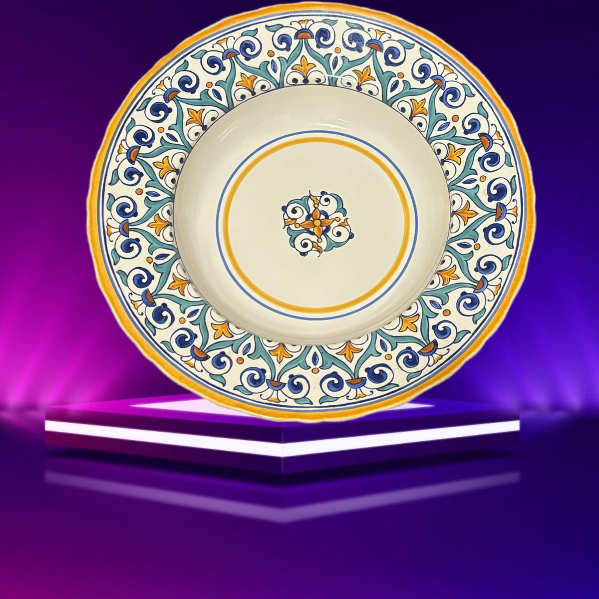 Williams Sonoma SAVONA Serving Bowl Large 14.5" D Pasta Salad Dishware Portugal