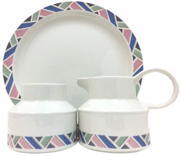 MIDWINTER AZTEC England Stonehenge 2-Dinner Plate 1-Sugar Bowl 1-Creamer