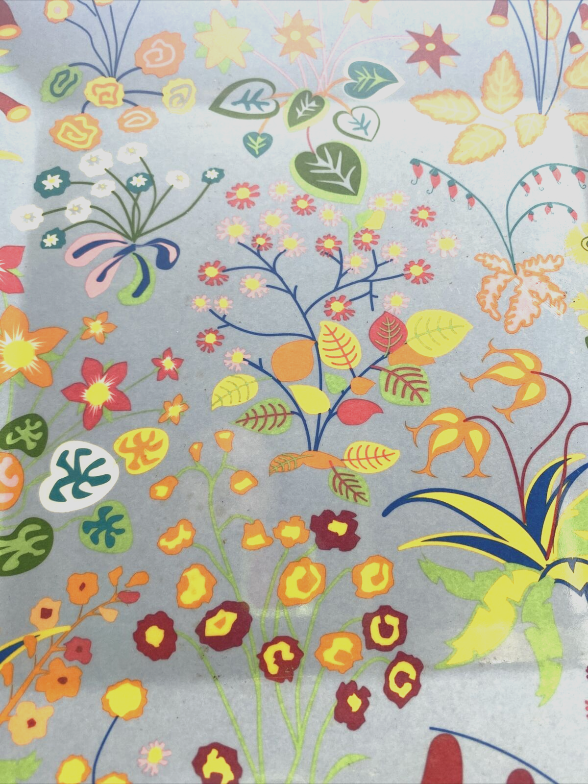 Cynthia Rowley Square Dinner Plates Set 5 Ilene Rosenzweig Blue Floral Melamine