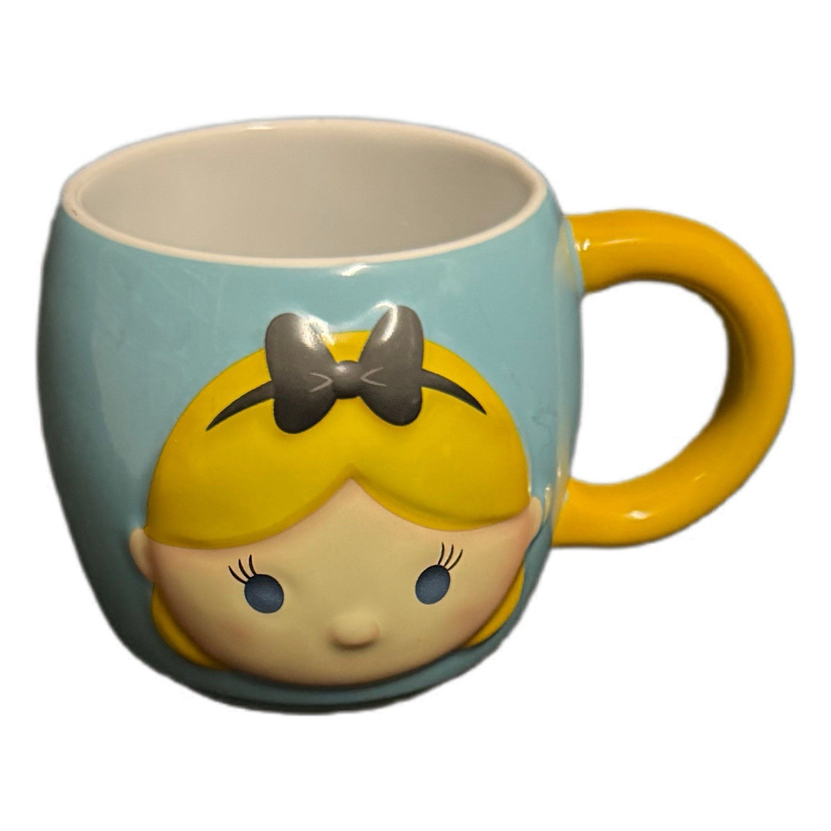 Disney Tsum Tsum Alice in Wonderland 3D Ceramic Mug – Blue & Yellow Cup