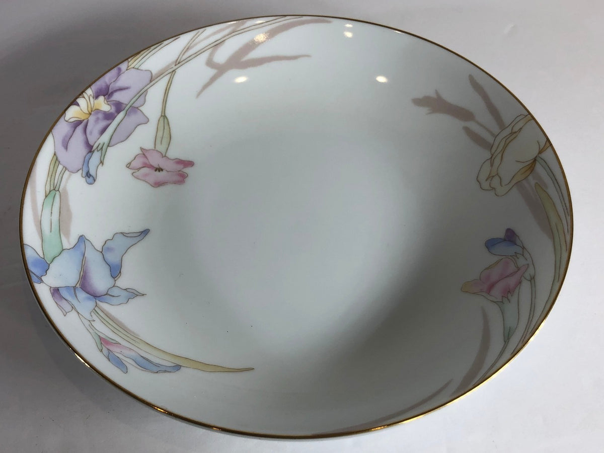 Mikasa GABRIELE Fine China Japan L9561 Iris Flower Gold Trim White Dinnerware
