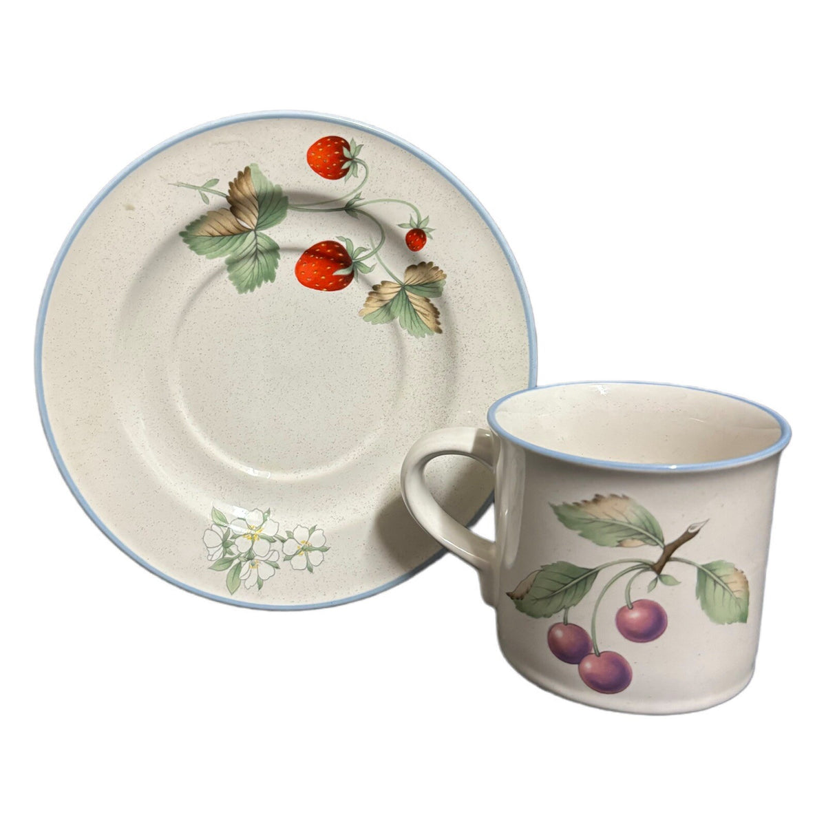 Savoir Vivre LUSCIOUS 4-Cups 4-Saucers Japan JJ017 Oven To Table Coffee Tea
