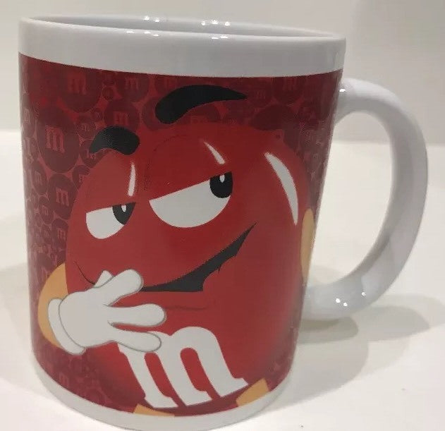 M & Ms Ceramic Coffee Mug Red Yellow Candy Character Licensed Product Tea Cup