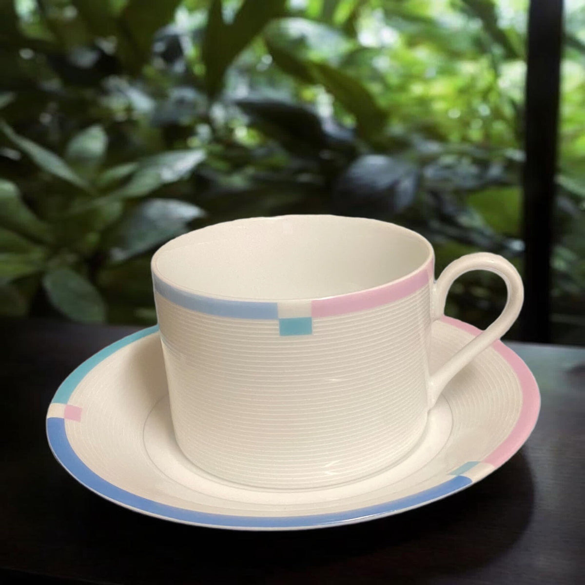 Mikasa JET SET 5 Cups & 5 Saucers Fine China #L5543 Coffee Tea Japan Porcelain